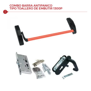 COMBO - BARRA ANTIPANICO TIPO TOALLERO DE EMBUTIR 1300P