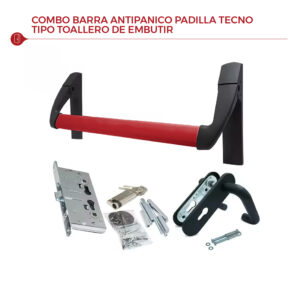 COMBO - BARRA ANTIPÁNICO PADILLA TECNO TIPO TOALLERO DE EMBUTIR