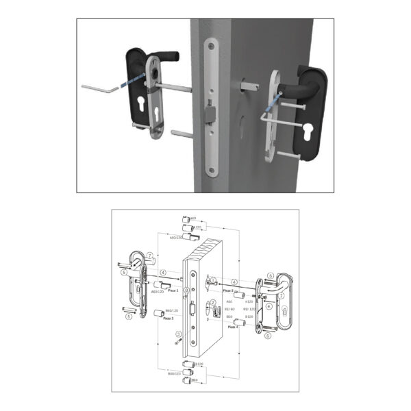 JUEGO DE MANIJAS P1 BOCA LLAVE CORTAFUEGO